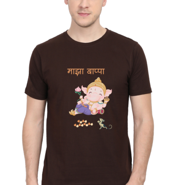 Unisex S to 5XL Premium Super Combed Classic Cotton Printed Half Sleeve Shree Ganesh T-Shirt (Design 4)