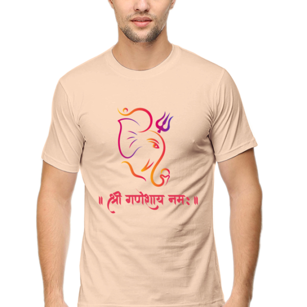 Unisex S to 5XL Premium Super Combed Classic Cotton Printed Half Sleeve Shree Ganesh T-Shirt (Design 2)